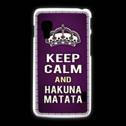 Coque LG L5 2 Keep Calm and Hakuna Matata Violet