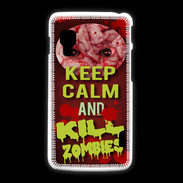 Coque LG L5 2 Keep Calm and Kill Zombies Rouge