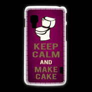 Coque LG L5 2 Keep Calm and Make cake Rose