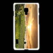 Coque LG L7 2 Couché de soleil sur champs de vignes