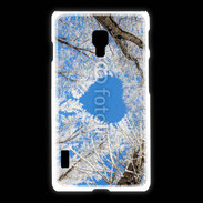 Coque LG L7 2 arbres enneigés coeur