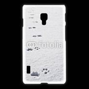 Coque LG L7 2 Traces de pas d'animal dans la neige