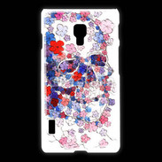 Coque LG L7 2 Skull en fleurs