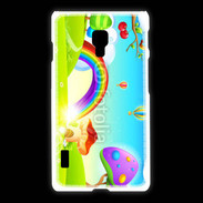 Coque LG L7 2 Cartoon nature et arc en ciel