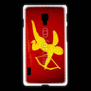 Coque LG L7 2 Cupidon sur fond rouge