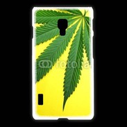 Coque LG L7 2 Feuille de cannabis sur fond jaune