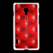 Coque LG L7 2 Capitonnage cuir rouge