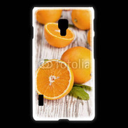 Coque LG L7 2 Belles oranges sur fond en bois