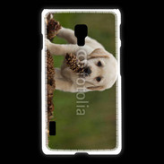 Coque LG L7 2 Chiot labrador avec pomme de pin
