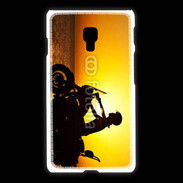 Coque LG L7 2 Femme biker au couché de soleil