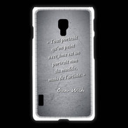 Coque LG L7 2 Portrait Ame Noir Citation Oscar Wilde