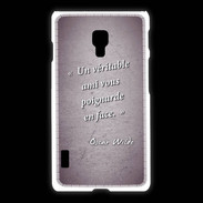 Coque LG L7 2 Ami poignardée Violet Citation Oscar Wilde