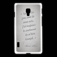 Coque LG L7 2 Avis gens Gris Citation Oscar Wilde