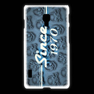 Coque LG L7 2 Since crane bleu 1970