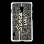 Coque LG L7 2 Since crane gris 1982