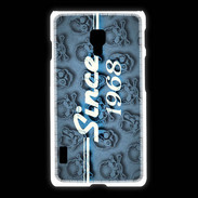 Coque LG L7 2 Since crane bleu 1968