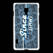 Coque LG L7 2 Since crane bleu 1996