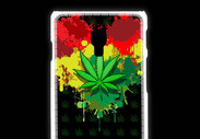 Coque LG L7 2 Feuille de cannabis et cœur Rasta