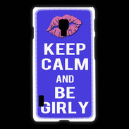 Coque LG L7 2 Keep Calm Girly Bleu