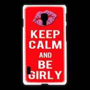 Coque LG L7 2 Keep calm Girly Rouge