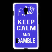 Coque LG L7 2 Keep Calm Gamble Bleu