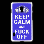 Coque LG L7 2 Keep Calm Fuck off bleu