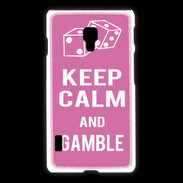 Coque LG L7 2 Keep Calm Gamble Rose