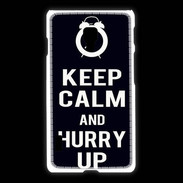Coque LG L7 2 Keep Calm Hurry up Noir