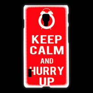 Coque LG L7 2 Keep Calm Hurry up Rouge