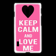 Coque LG L7 2 Keep Calm Love me Rose