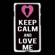 Coque LG L7 2 Keep Calm Love Noir