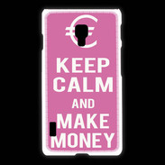 Coque LG L7 2 Keep Calm Make money Rose