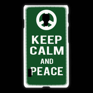 Coque LG L7 2 Keep Calm Peace Vert