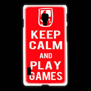 Coque LG L7 2 Keep Calm Play games Rouge