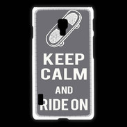 Coque LG L7 2 Keep Calm Ride on Gris