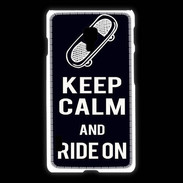 Coque LG L7 2 Keep Calm Ride on Noir