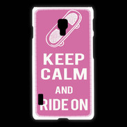 Coque LG L7 2 Keep Calm Ride on Rose