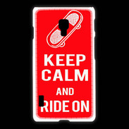 Coque LG L7 2 Keep Calm Ride on Rouge
