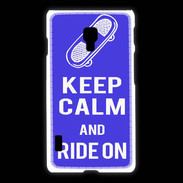 Coque LG L7 2 Keep Calm Ride on Bleu