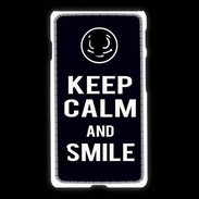 Coque LG L7 2 Keep Calm Smile Noir