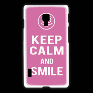 Coque LG L7 2 Keep Calm Smile Rose