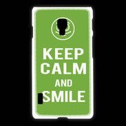 Coque LG L7 2 Keep Calm Smile Vert