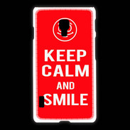Coque LG L7 2 Keep Calm Smile Rouge