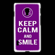 Coque LG L7 2 Keep Calm Smile Violet
