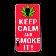 Coque LG L7 2 Keep Calm Smoke Rouge