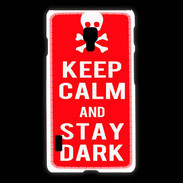 Coque LG L7 2 Keep Calm Stay dark Rouge