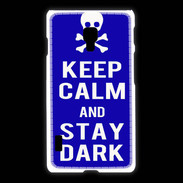 Coque LG L7 2 Keep Calm Stay dark Bleu