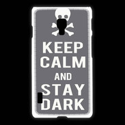 Coque LG L7 2 Keep Calm Stay dark Gris