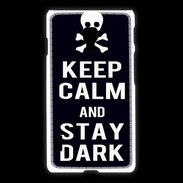 Coque LG L7 2 Keep Calm Stay dark Noir