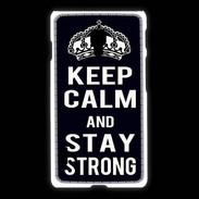 Coque LG L7 2 Keep Calm Stay strong Noir